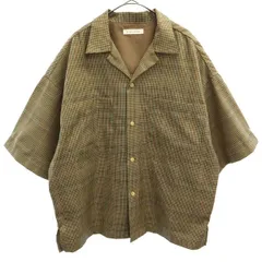 FREAK'S STORE フリークスストア チェック柄 半袖 オープンカラーシャツ S ブラウン系 メンズ 古着