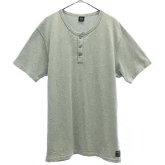 AVIREX アヴィレックス 半袖 ヘンリーネック Tシャツ L グレー メンズ 古着