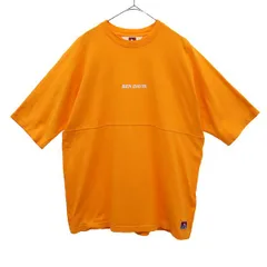 BEN DAVIS ベンデイビス プリント 半袖 Tシャツ M オレンジ メンズ 古着