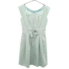 JILLSTUART ジルスチュアート 花柄 ノースリーブ ワンピース S グリーン レディース 古着