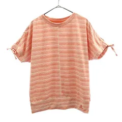 adidas アディダス 総柄 トレーニング 半袖 Tシャツ S オレンジ ウォームアップ レディース 古着