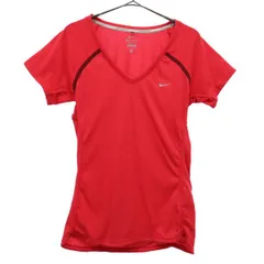 NIKE ナイキ プリント ランニング 半袖 Tシャツ S レッド スポーツ レディース 古着