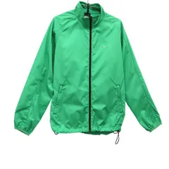 NIKE ナイキ 刺繍 トレーニング ウインドブレーカー M グリーン スポーツ ウォームアップ レディース 古着