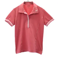 adidas アディダス 刺繍 ゴルフ 半袖 スキッパー ポロシャツ S ピンク レディース 古着