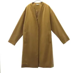 niko and... ニコアンド ノーカラーコート 3 ブラウン レディース 古着