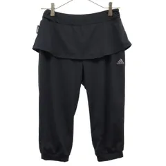 adidas アディダス トレーニング スカート付き カプリパンツ S ブラック レディース 古着