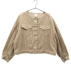 niko and... ニコアンド ノーカラー コーデュロイジャケット ベージュ レディース 古着