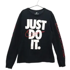 NIKE ナイキ プリント 長袖 Tシャツ M ブラック メンズ 古着