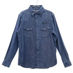 VonDutch ボンダッチ 刺繍 長袖 デニムシャツ L ブルー レディース 古着のサムネイル