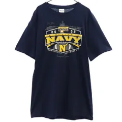 GILDAN ギルダン プリント 半袖 Tシャツ M ネイビー メンズ 古着