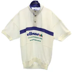 ellesse エレッセ 90s ワンポイントワッペン 半袖 スウェット M ホワイト プルオーバー スポーツ メンズ 古着のサムネイル