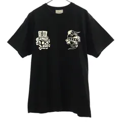 Acoustic アコースティック プリント 半袖 Tシャツ M ブラック スカル メンズ 古着のサムネイル