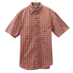 Polo by Ralph Lauren ポロバイラルフローレン 日本製 チェック 半袖 シャツ 160 レッド キッズ 古着