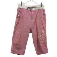 ミヤビムスビ 雅結 刺繍 ハーフパンツ L パープル系 ショートパンツ メンズ 古着