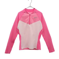 NIKE ナイキ ゴルフ 長袖 ハーフジップ シャツ S ピンク トップス レディース 古着