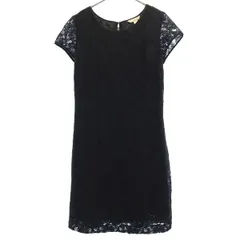 Banana Republic バナナリパブリック レース 半袖 ワンピース 4 ブラック レディース 古着