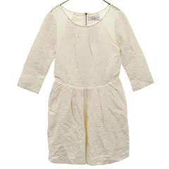 Lily Brown リリーブラウン 総柄 長袖 ワンピース 1 ホワイト レディース 古着