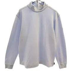 adidas アディダス ワンポイント刺繍 ゴルフ 長袖 ハーフジップ トレーナー L/G ブルー 鹿の子地 モックネック レディース 古着