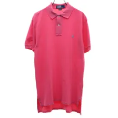Polo by Ralph Lauren ポロバイラルフローレン USA製 ロゴ刺繍 半袖 ポロシャツ S ピンク 鹿の子地 メンズ 古着