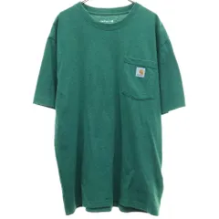 Carhartt カーハート 半袖 ポケット付 Tシャツ M グリーン ポケT メンズ 古着