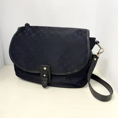 【美品✨】Russet ナイロンショルダーバッグ◇ブラック パープル模様 モノグラムモチーフ