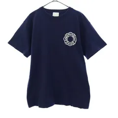 Printstar プリントスター プリント 半袖 Tシャツ M ネイビー メンズ 古着