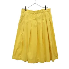 niko and... ニコアンド ロング丈 タック フレアスカート イエロー レディース 古着