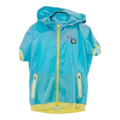 サイズ：M AND PER SE アンパスィ  フード付 ジップ 半袖ジャケット 総柄 ブルー系 [240101586194] ゴルフウェア レディース ストスト