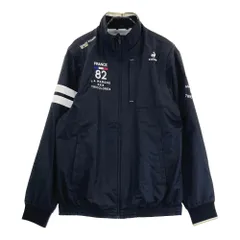 サイズ：L LE COQ GOLF ルコックゴルフ  2WAY メッシュ裏地付き長袖ジャケット ヘリンボーン柄 ブラック系 [240101589691] ゴルフウェア メンズ ストスト