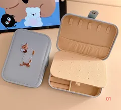 アクセサリー収納ケース 大容量 ジュエリーボックス 携帯用 レイネックレスリングピアスイヤリング置き場 小物整理ケース