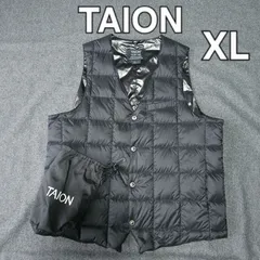 大きいサイズ【TAION】タイオン Vネック ビジネス ダウンジレ ダウンベスト インナーダウン XL 800FP フィルパワーダウン 蓄熱 収納袋付き 黒 メンズ
