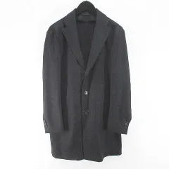 エイドス EIDOS ヘリンボーン柄 チェスターコート ミディアム丈 薄手