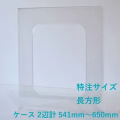 【特注サイズ】　長方形　〈ケースタテヨコ２辺計 541mm～650mm 〉１mm単位でオーダーアクリル額　ネジの見えないアクリル製の透明な額 prèdoux　額縁用外箱付　アクリル立体額　アクリルケース