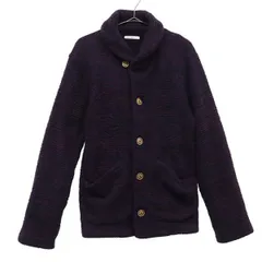 TAKEO KIKUCHI TOKYO タケオキクチ トウキョウ ボーダー フリースジャケット 2 パープル メンズ 古着