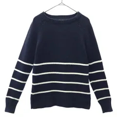 Brooks Brothers ブルックスブラザーズ ボーダー 長袖 コットン ニット XS ネイビー×ホワイト セーター レディース 古着