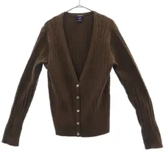 GAP ギャップ 長袖 コットンブレンド ニット カーディガン L ブラウン レディース 古着