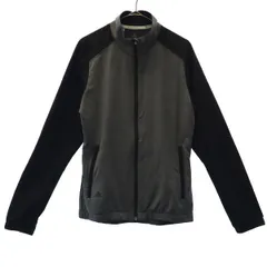 adidas アディダス 切替 トラックジャケット M グレー×ブラック ワンポイントロゴプリント レディース 古着