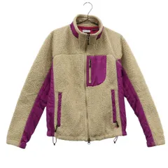 Columbia コロンビア アウトドア ロゴ刺繍 フリースジャケット S ベージュ レディース 古着