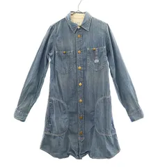 Lee リー 長袖 デニム ワンピース M ブルー レディース 古着