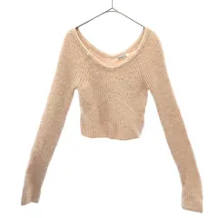 SNIDEL スナイデル オフショルショートニットプルオーバー 長袖 セーター F ピンク SWNT214120 レディース 古着