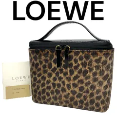 【あい様専用】LOEWE　ロエベ　バニティ　バニティバッグ　ポーチ　コスメポーチ　レオパード　ヒョウ柄　ミニポーチ　ハンドバッグ　エナメルバッグ　小物入れ　スペイン製