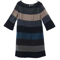 Diagram ダイアグラム ボーダー 長袖 ミニワンピース 36 チュニック レディース 古着