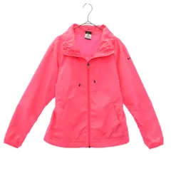 NIKE ナイキ ロゴプリント 長袖 ウインドブレーカー S ピンク スポーツ トレーニング ウォームアップ レディース 古着