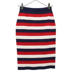 LE CIEL LEU ルシェルブルー ボーダー ミディ丈 スカート F レディース 古着