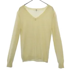 UNIQLO ユニクロ 長袖 カシミヤ100% Vネック セーター S ベージュ ニット レディース 古着