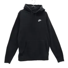 NIKE ナイキ 長袖 スウェットパーカー S ブラック プルオーバー トレーナー メンズ 古着