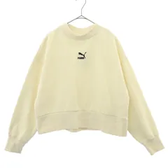 PUMA プーマ 長袖 トレーナー USA S ホワイト スウェット レディース 古着