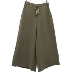 green label relaxing グリーンレーベルリラクシング ガウチョパンツ 38 グリーン レディース 古着