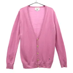 Arnold Palmer アーノルドパーマー 長袖 ウール ニット カーディガン 1 ピンク レディース 古着