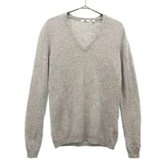 UNIQLO ユニクロ 長袖 カシミヤ100% Vネック セーター M グレー ニット レディース 古着